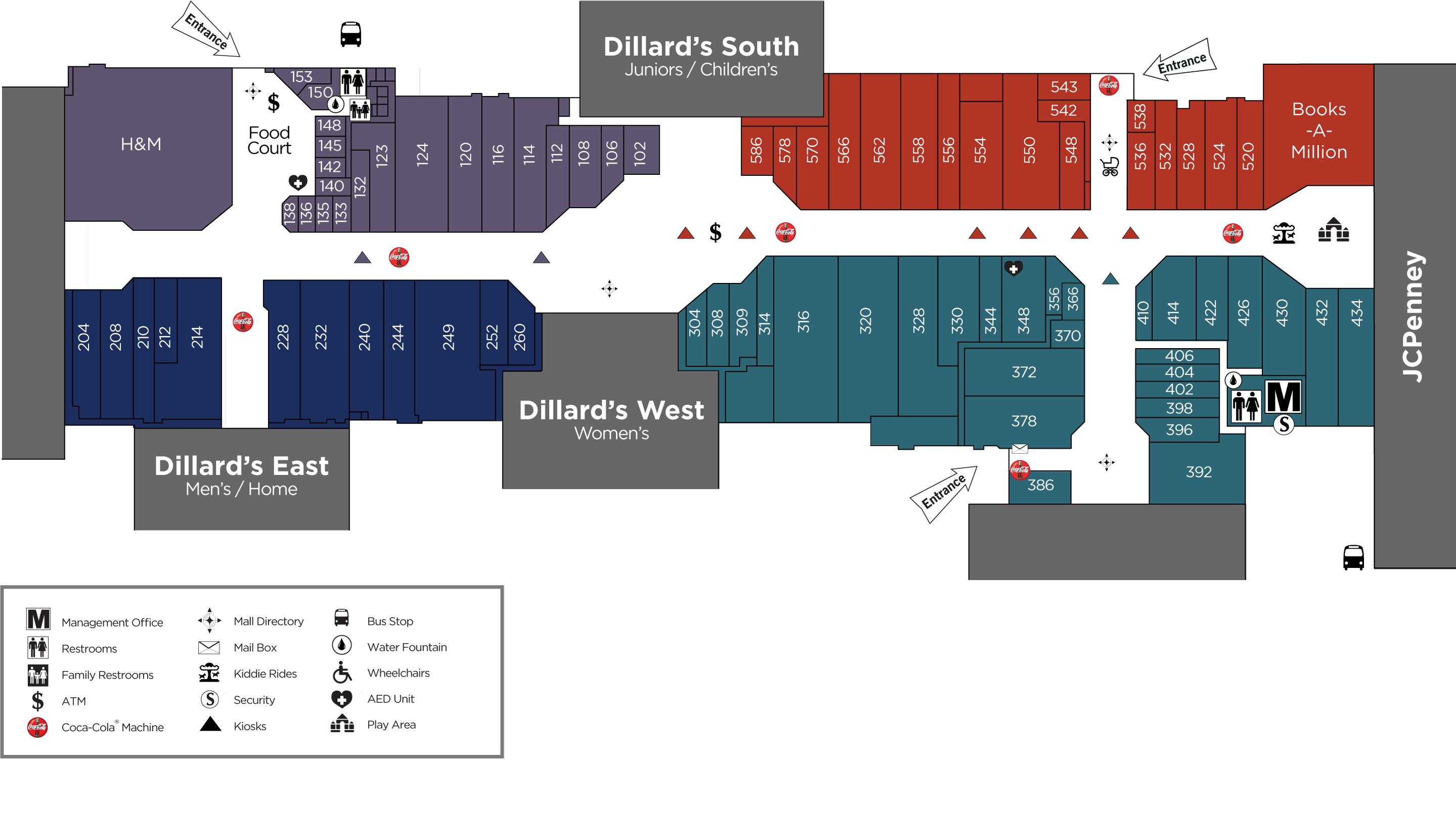 Volusia Mall directory map